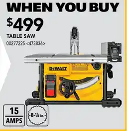 RONA DeWALT TABLE SAW offer
