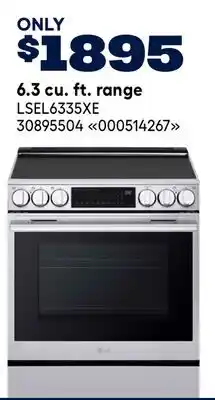 RONA LG 6.3 cu. ft. range offer