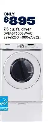RONA 7.5 cu. ft. dryer offer