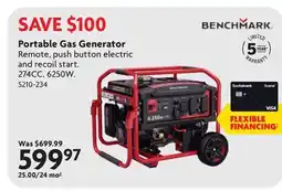 Home Hardware Portable Gas Generator offer
