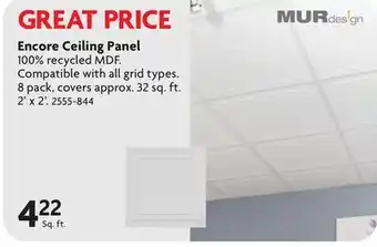 Home Hardware Encore Ceiling Panel offer