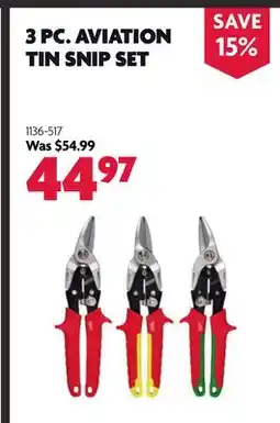 Home Hardware 3 PC. AVIATION TIN SNIP SET offer