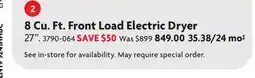 Home Hardware Front Load Electric Dryer offer