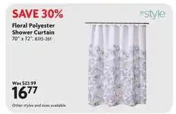 Home Hardware Floral Polyester Shower Curtain offer