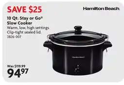 Home Hardware 10 Qt. Stay or Go Slow Cooker offer