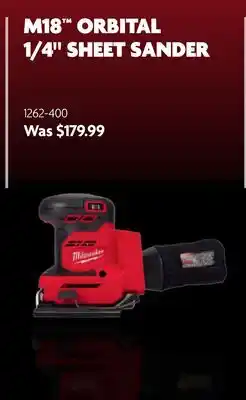 Home Hardware M18 ORBITAL 1/4 SHEET SANDER offer