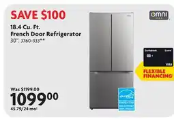 Home Hardware 18.4 Cu. Ft. French Door Refrigerator offer