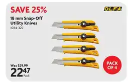 Home Hardware 18 mm Snap-Off Utility Knives offer