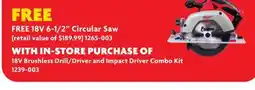 Home Hardware 18V Brushless Drill/Driver and Impact Driver Combo Kit offer
