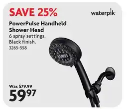 Home Hardware PowerPulse Handheld Shower Head offer