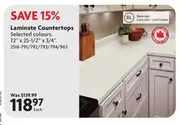 Home Hardware Laminate Countertops offer