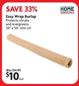 Home Hardware Easy Wrap Burlap offer