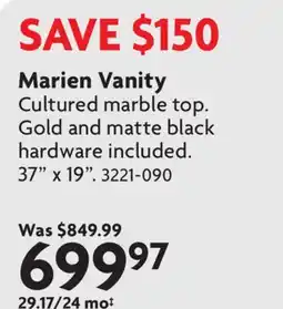 Home Hardware Marien Vanity offer