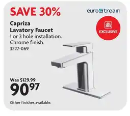 Home Hardware Capriza Lavatory Faucet offer