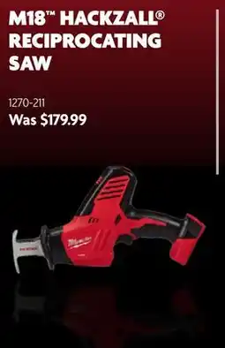 Home Hardware M18 HACKZALL RECIPROCATING SAW offer