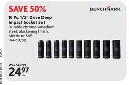Home Hardware 10 Pc. 1/2 Drive Deep Impact Socket Set offer