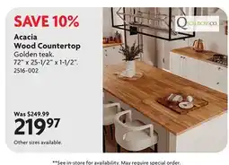 Home Hardware Acacia Wood Countertop offer