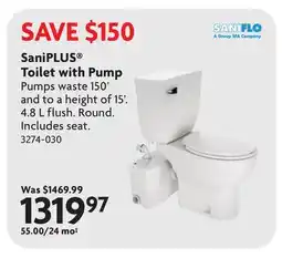 Home Hardware SaniPLUS Toilet with Pump offer