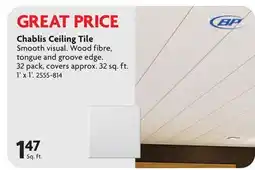 Home Hardware Chablis Ceiling Tile offer