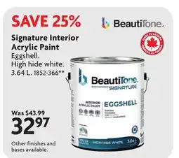 Home Hardware Signature Interior Acrylic Paint offer