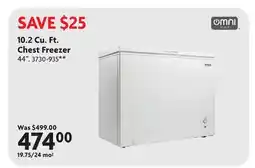 Home Hardware 10.2 Cu. Ft. Chest Freezer offer