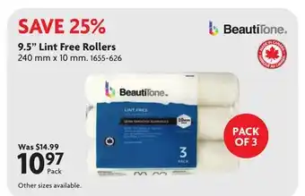 Home Hardware 9.5 Lint Free Rollers offer