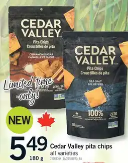 Fortinos CEDAR VALLEY PITA CHIPS, 180 g offer