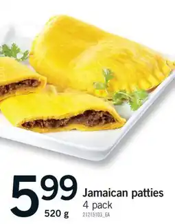 Fortinos JAMAICAN PATTIES 4 PACK, 520g offer