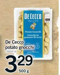 Fortinos DE CECCO POTATO GNOCCHI, 500 G offer