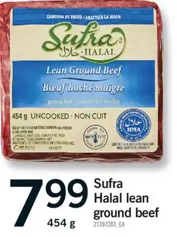 Fortinos SUFRA HALAL LEAN GROUND BEEF, 454 g offer