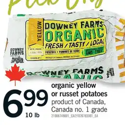 Fortinos ORGANIC YELLOW RO RUSSET POTATOES, 10 LB offer