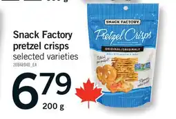 Fortinos SNACK FACTORY PRETZEL CRISPS offer