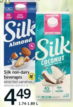 Fortinos SILK NON-DAIRY BEVERAGES, 1.74-1.89 L offer