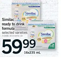 Fortinos SIMILAC READY TO DRINK FORMULA, 16X235ML offer
