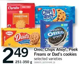 Fortinos OREO, CHIPS AHOY!, PEEK FREANS or DAD'S COOKIES, 251-350 G offer
