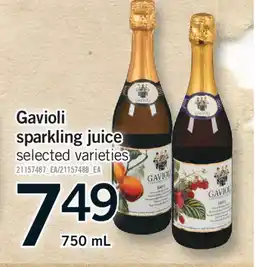 Fortinos GAVIOLI SPARKLING JUICE, 750 mL offer