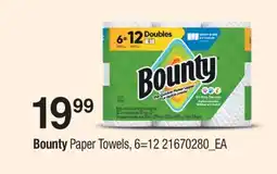 Fortinos BOUNTY PAPER TOWELS, 6=2 offer