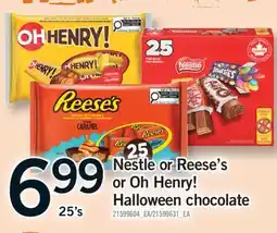 Fortinos NESTLE OR REESE'S OR OH HENRY! HALLOWEEN CHOCOLATE, 25'S offer