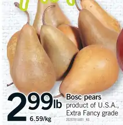 Fortinos BOSC PEARS offer
