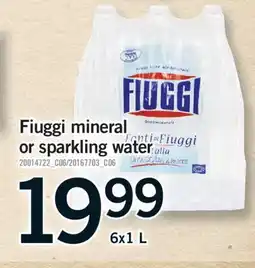 Fortinos FIUGGI MINERAL OR SPARKLING WATER, 6X1 L offer