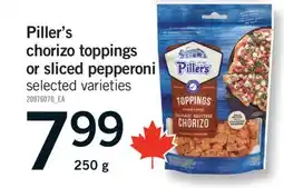Fortinos PILLER'S CHORIZO TOPPINGS, 250g offer