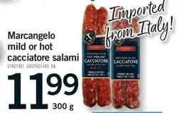 Fortinos MARCANGELO MILD OR HOT CACCIATORE SALAMI, 300G offer