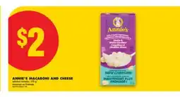 No Frills ANNIE'S MACARONI AND CHEESE, 170 G offer