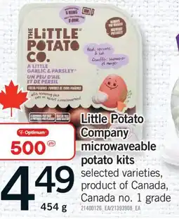 Fortinos Little Potato Company microwaveable potato kits, 454 G offer