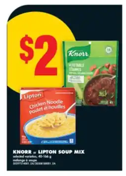 No Frills KNORR or LIPTON SOUP MIX, 40-166 G offer