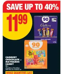 No Frills CADBURY CHOCOLATE OR MAYNARDS CANDY 90'S offer