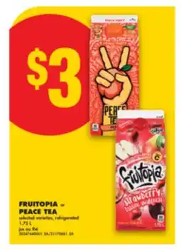 No Frills FRUITOPIA or PEACE TEA, 1.75 L offer