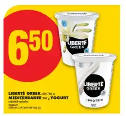 No Frills LIBERTÉ GREEK 650/750 OR MEDITERRANEE 900 G YOGURT offer
