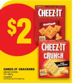 No Frills CHEEZ-IT CRACKERS, 191/200 g offer