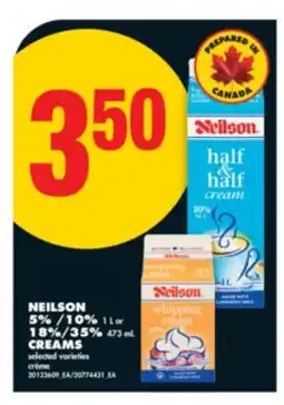 No Frills NEILSON 5%/10%, 1 L or 18% /% 473, mL CREAMS offer